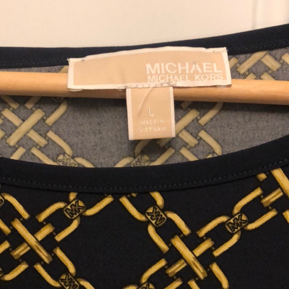 Michael Kors Navy/Gold dress - Picture 2 of 3
